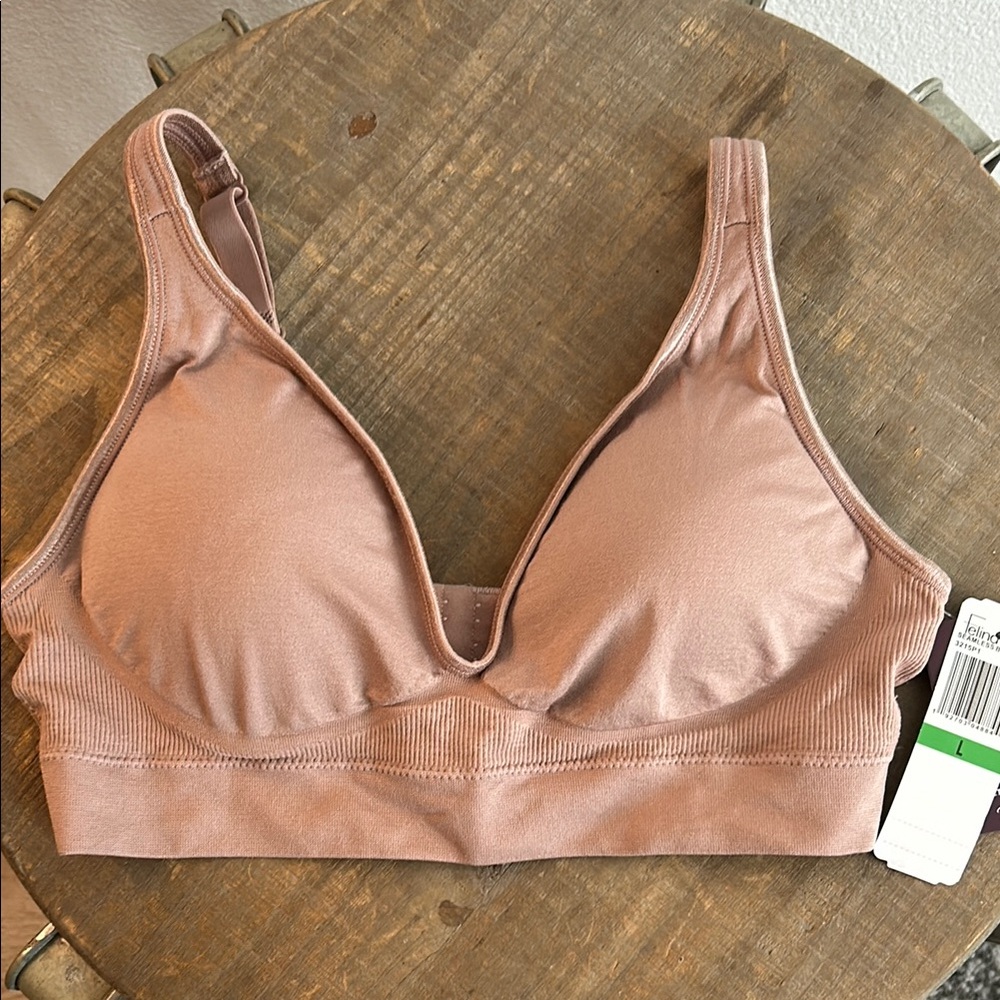 Pack of 2 Felina Tan & Black Wireless Bra with Seamless Design
